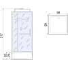 душевая кабина river tana 90x90x38 б/к 10000003118 профиль белый задняя стенка белая