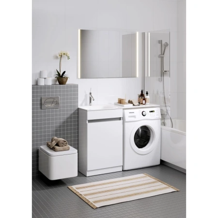 раковина aqwella formа for.11.04.d-l с местом под стиральную машину, левая, 115x50 см, белая