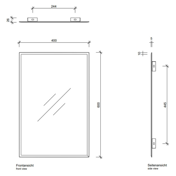 decor walther space 14060 зеркало 40x60см, с фацетом