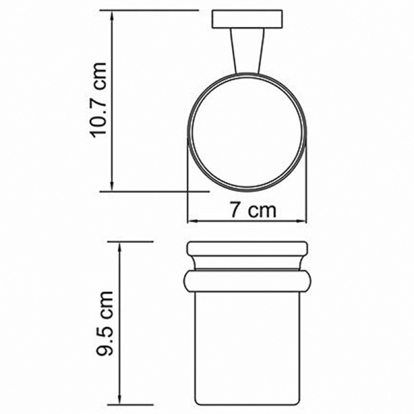 Стакан для зубных щеток WasserKRAFT Lippe K-6528 цвет хром