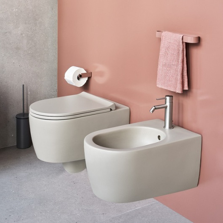 унитаз подвесной cielo smile smvsnwk tl безободковый, без сиденья, цвет talco