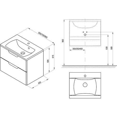 тумба под раковину ravak sd classic ii 80 x000001480 подвесная белая