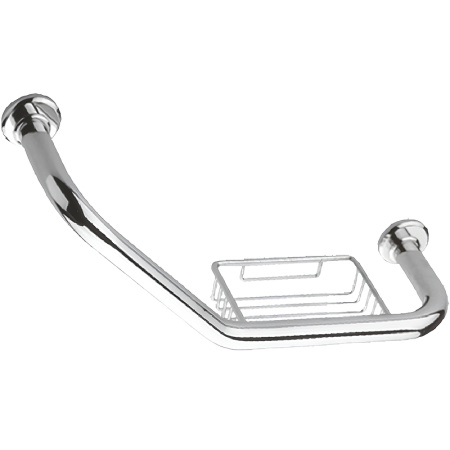 Поручень с мыльницей Haiba HB1719 цвет хром