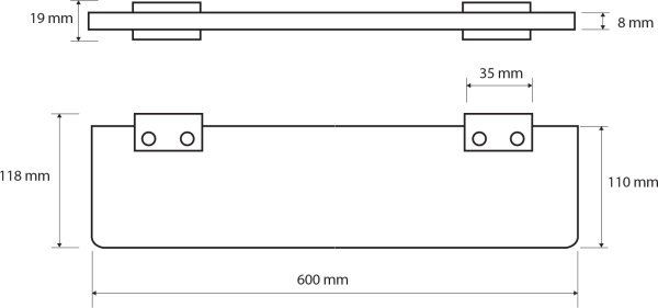 Полка стеклянная Bemeta Nero 135002240