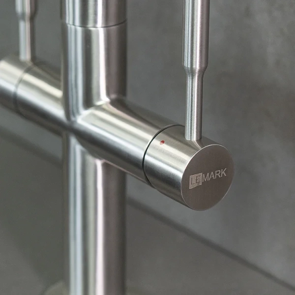 смеситель для кухни lemark expert lm5063s с подключением к фильтру, нержавеющая сталь