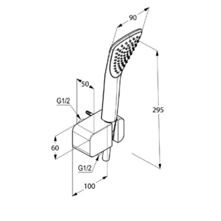 душевой гарнитур kludi fizz 6767091-00