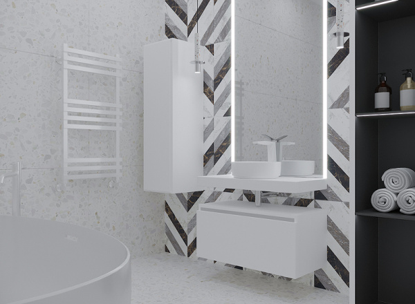 столешница под раковину boheme armadi art flat 80 869-080 белая