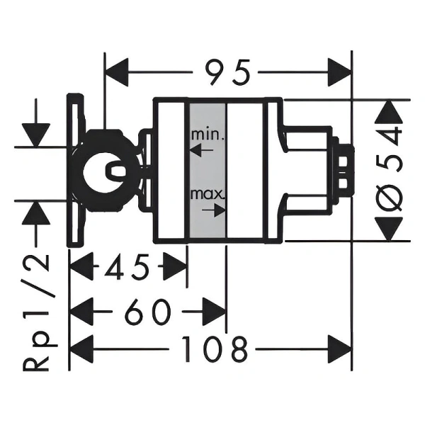 гигиенический душ hansgrohe bidette 29233140s со смесителем, со скрытой частью, бронза