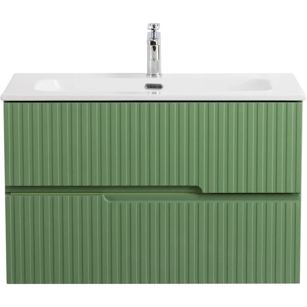 тумба под раковину cezares duet-n 80 duet-n-800-2c-so-ps-p подвесная фисташковый софт