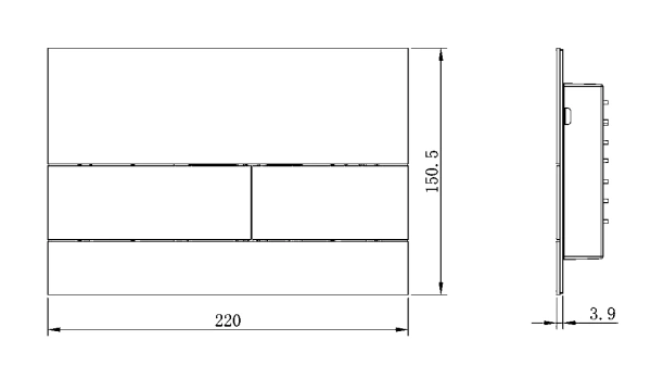 кнопка смыва boheme 670-mw для инсталляции, белый матовый