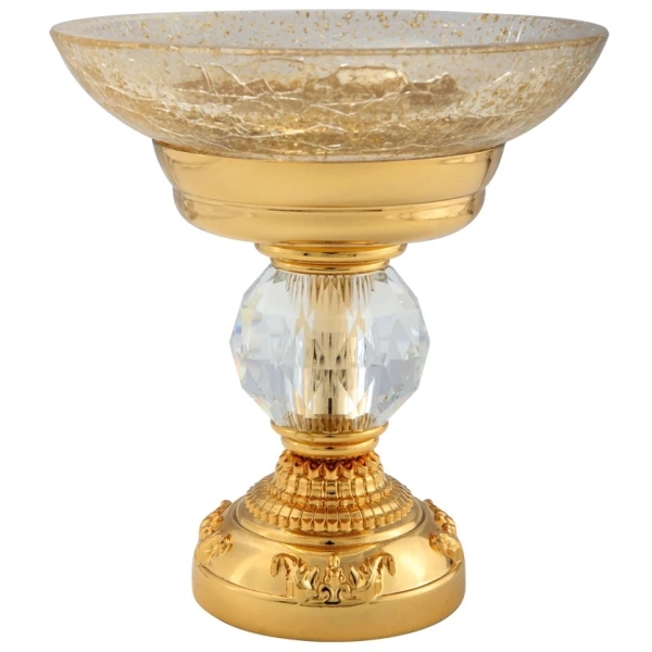 Мыльница Migliore Cristalia 16823 цвет золото с кристаллом Swarovski