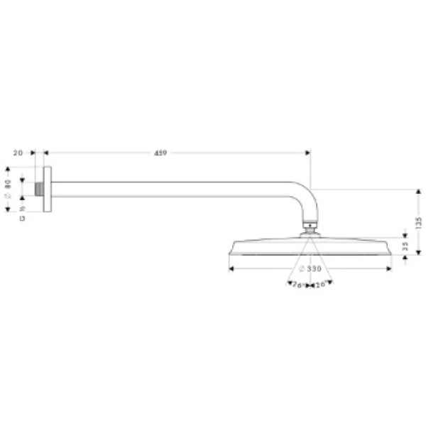 верхний душ hansgrohe raindance classic air 27430000