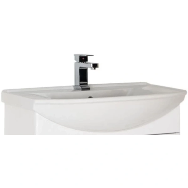 раковина полувстраиваемая 75 см aquanet/kirovit стиль 00185345, белая