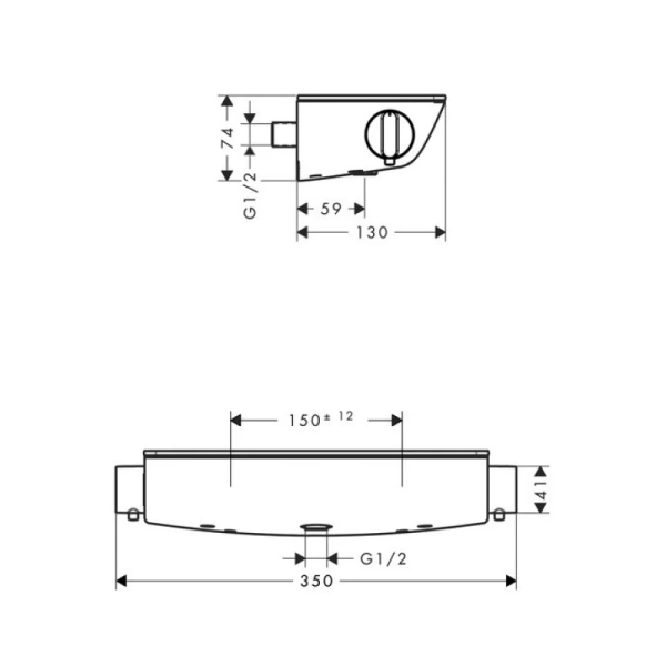 термостат для душа hansgrohe ecostat select вм-renovation 13111400