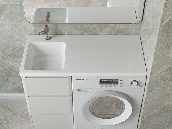 раковина madera kamilla 100 l 4627173210577 на стиральную машину, белая