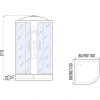 душевая кабина river desna 90x90x26 мт 10000002195 профиль матовый хром задняя стенка белая