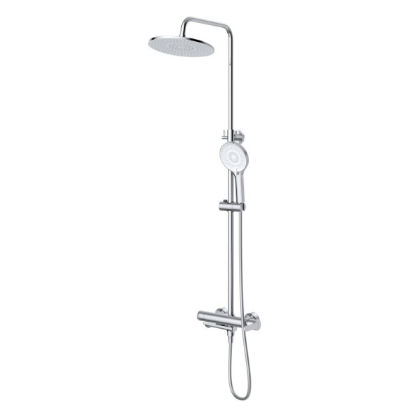 душевая система cezares lux lux-cvd-01 254 мм, со смесителем, хром