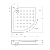 душевой поддон 90×90 см belbagno tray tray-bb-r-90-550-15-w с антискользящим покрытием, белый