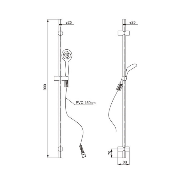 душевой гарнитур paini torino trcr121 хром