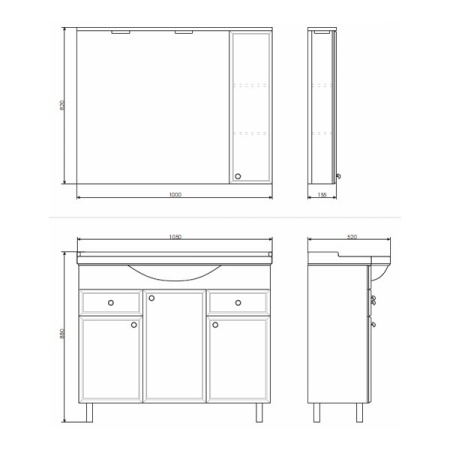 тумба с раковиной comforty сочи 100 00004134582 напольная белый глянец