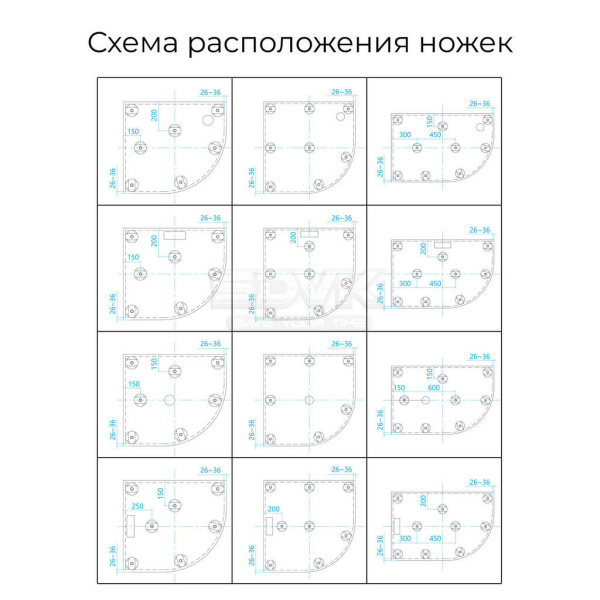 душевой поддон из искусственного камня rgw str-099w 90×90 16153099-01 белый