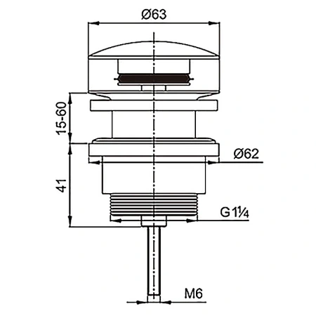 донный клапан azario az-105-br для раковины, универсальный, бронза