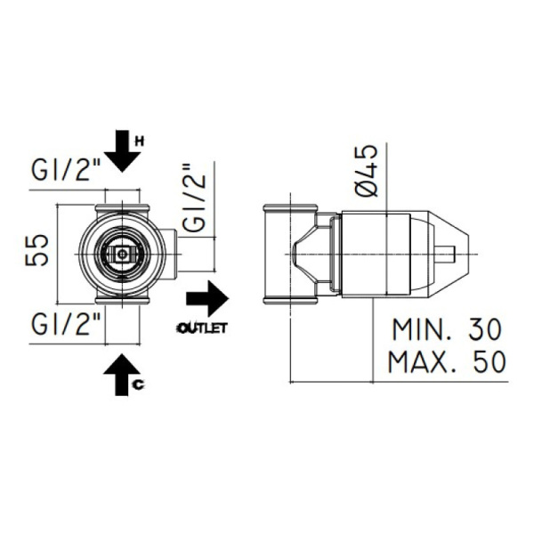 внутренняя часть paffoni inc01035cr