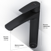 смеситель для раковины am.pm gem f90a92022 черный