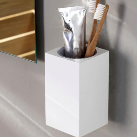 стакан подвесной bertocci settecento 145 0700 0000, цвет: белый матовый композит/хром