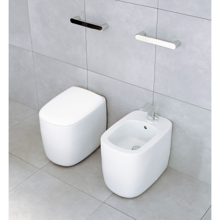  flaminia mono mn117, унитаз 520х350хh420 мм, напольный приставной, универсальный выпуск, керамика, цвет белый