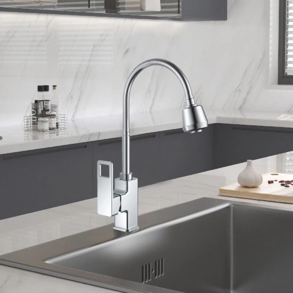смеситель для кухни haiba hb73615 цвет хром