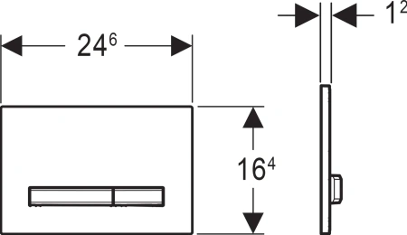 кнопка для инсталяции geberit sigma 50 115.788.gh.2 полированный цвет хром