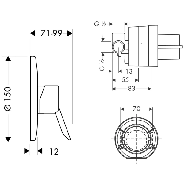 смеситель для душа hansgrohe focus 31966000