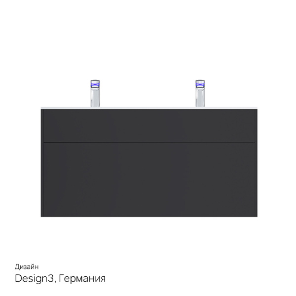 тумба под раковину am.pm inspire 2.0 m50afhx1203gm подвесная 120 см, 3 ящика, цвет графит, матовый