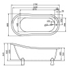 акриловая ванна belbagno 170x80 bb04 белая