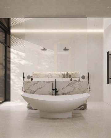 ванна из искусственного камня abber stein 180x80 as9610 без гидромассажа