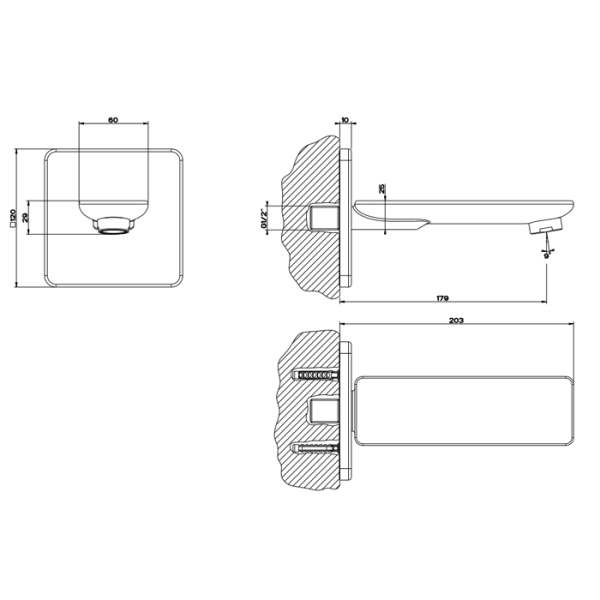 излив для ванны gessi ispa 41103 031 (хром)