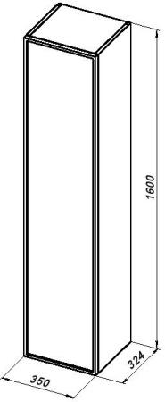 шкаф-пенал aquanet арт 00313268 35 маренго