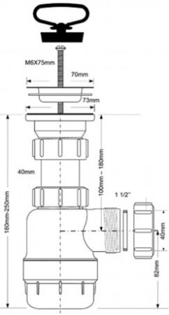 сифон для кухонной мойки mcalpine 40 mrsk2
