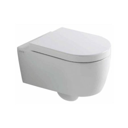 Унитаз подвесной Cielo Smile SMVSNWK безободковый, без сиденья, цвет Gloss White