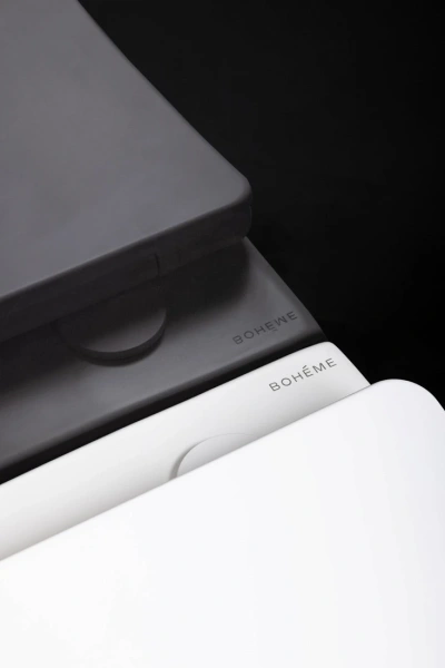 унитаз подвесной boheme fiore 978-set-2-mw безободковый, с функцией биде, торнадо, с сиденьем микролифт, белый матовый