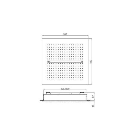 верхний душ 530х530 мм fantini acqua zone 75 p9 c032 цвет: matt copper pvd
