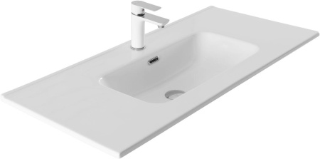 раковина 100 см aquanet flat 00254365 белая