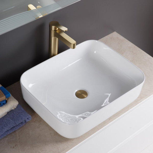 раковина накладная belbagno 50 bb1304, белая