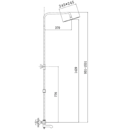 душевая система haiba hb2422 цвет хром