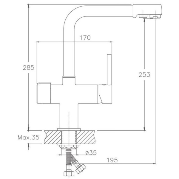 смеситель для кухни haiba hb70088-8 цвет белый