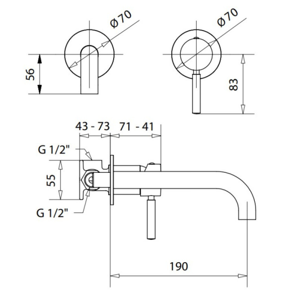 смеситель для раковины с донным клапаном migliore fortis 30457