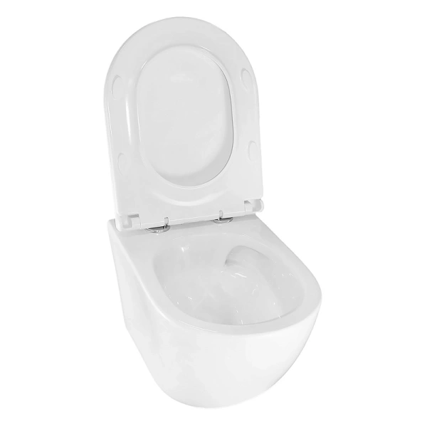 унитаз azario bonelle az-2801e подвесной, безободковый, с сиденьем микролифт, слив "торнадо", 49x34.5x35 см, белый