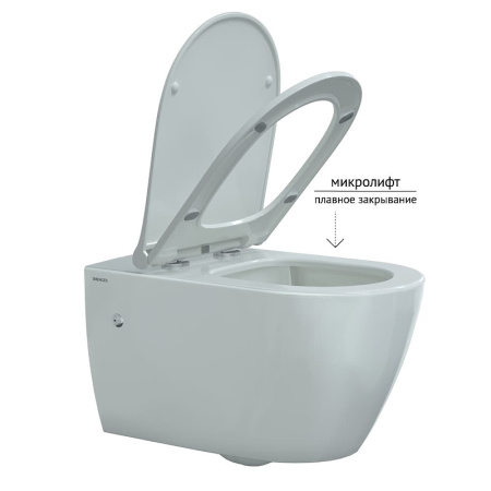 комплект унитаза с инсталляцией berges novum rimless 043266 с сиденьем микролифт и белой клавишей смыва
