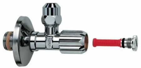 вентиль schell comfort 049490699 1/2"x3/8" угловой, с встроенным фильтром, цвет хром